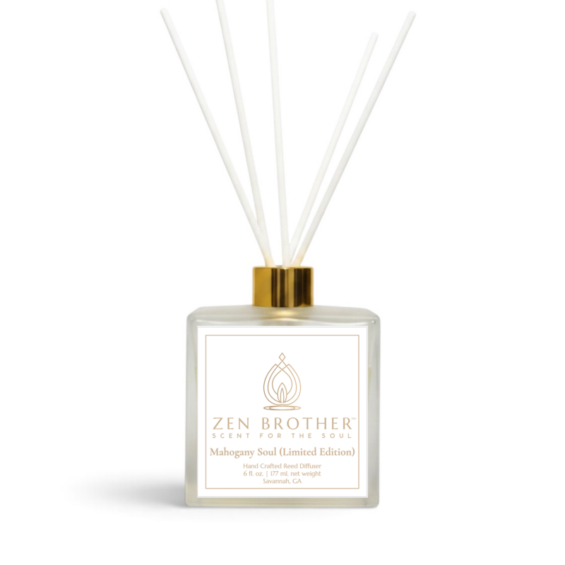 Image of Mahogany Soul reed diffuser bottle and reeds